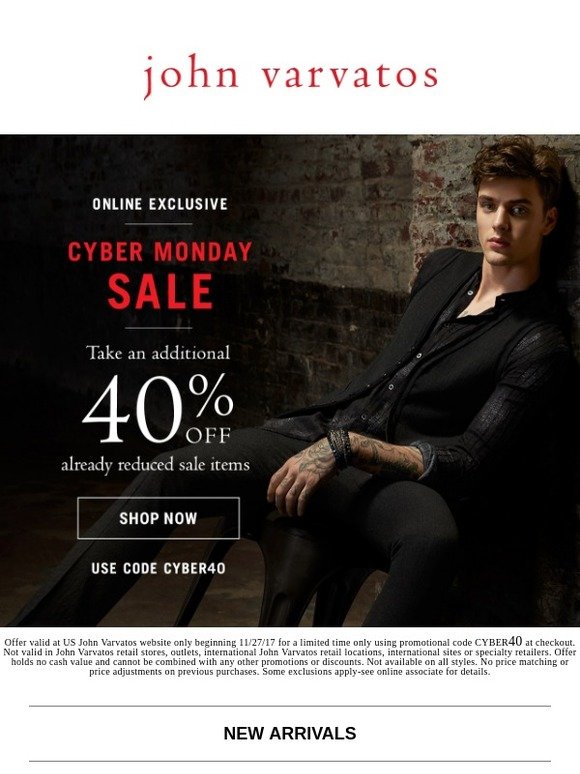 john varvatos cyber monday