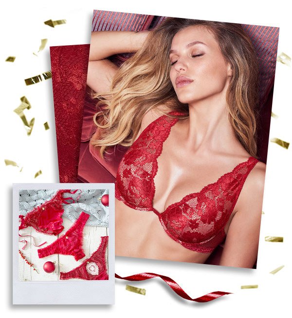Intimissimi SE: Christmas is coming, it's time for red lace lingerie!