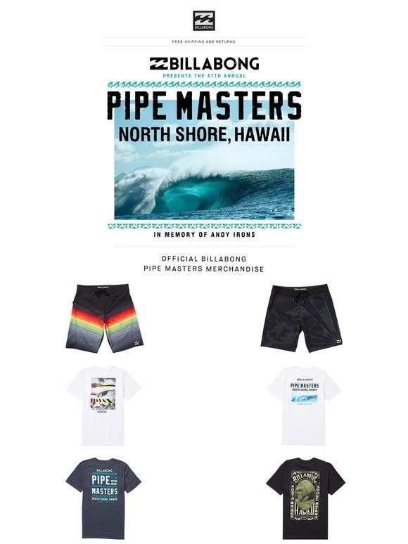 billabong pipe masters merchandise