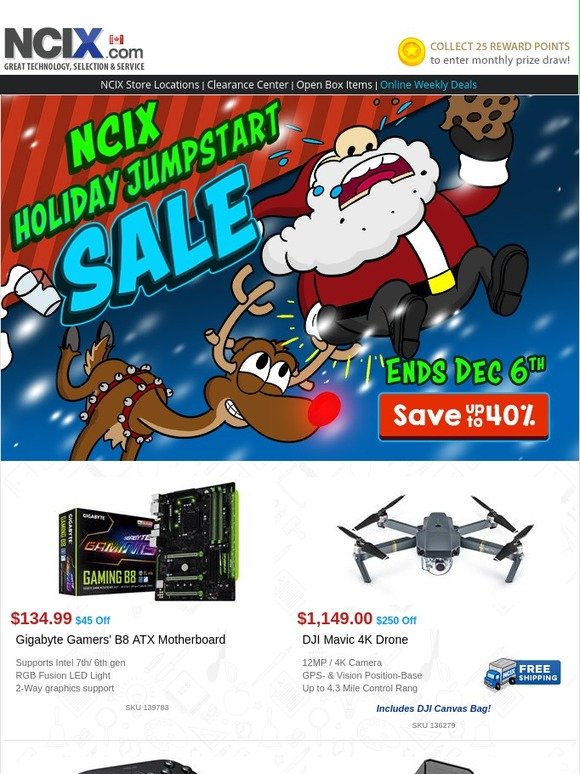 Get a Holiday Jump Start - Save on video cards, drones, headphones & more!