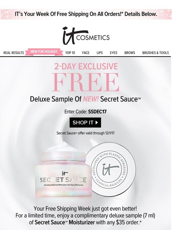 secret sauce face cream