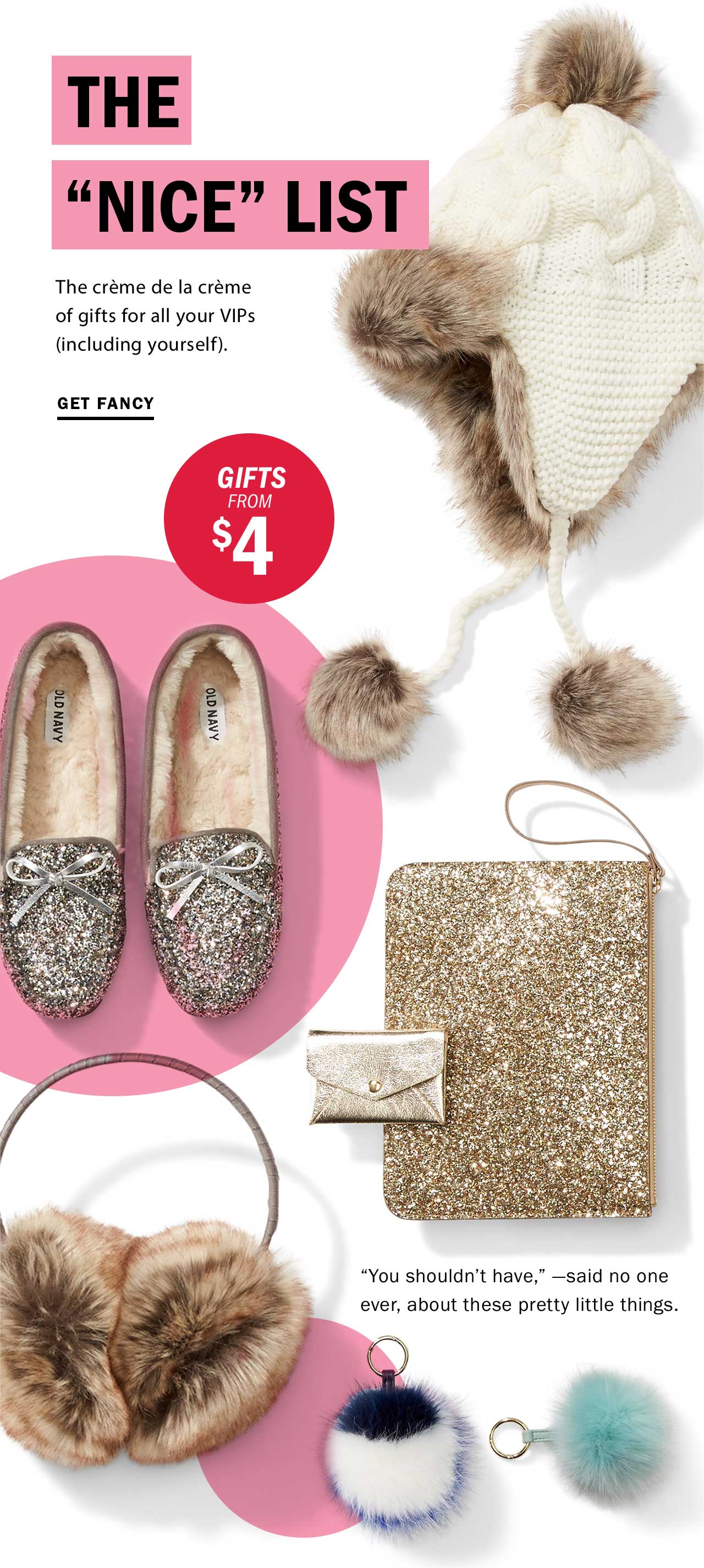 THE "NICE" LIST | GET FANCY | GIFTS FROM $4
