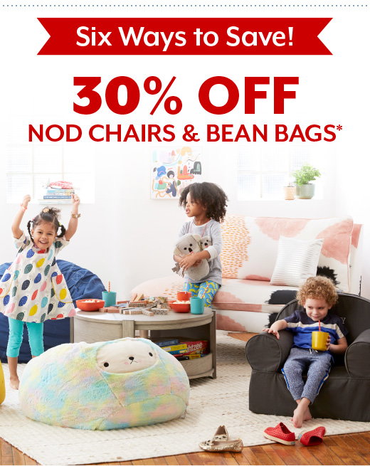 Shop 30% OFF Nod Chairs & Bean Bags >