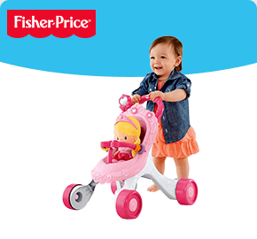 Fisher-Price Princess Stroll-Along Musical Walker and Doll Gift Set