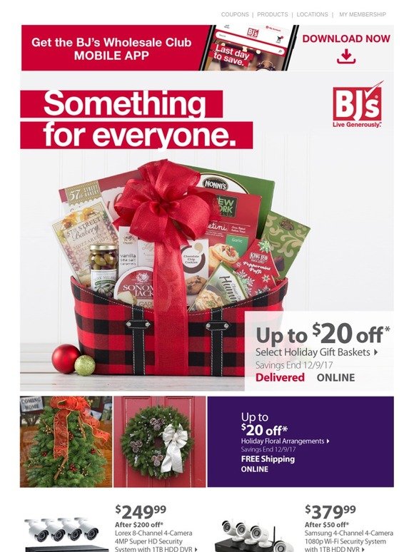 BJs Wholesale Club Get up to 20 off holiday gift baskets Milled