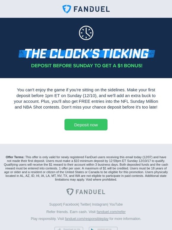 FanDuel: Free $10,00 Gridiron Pick'em Game