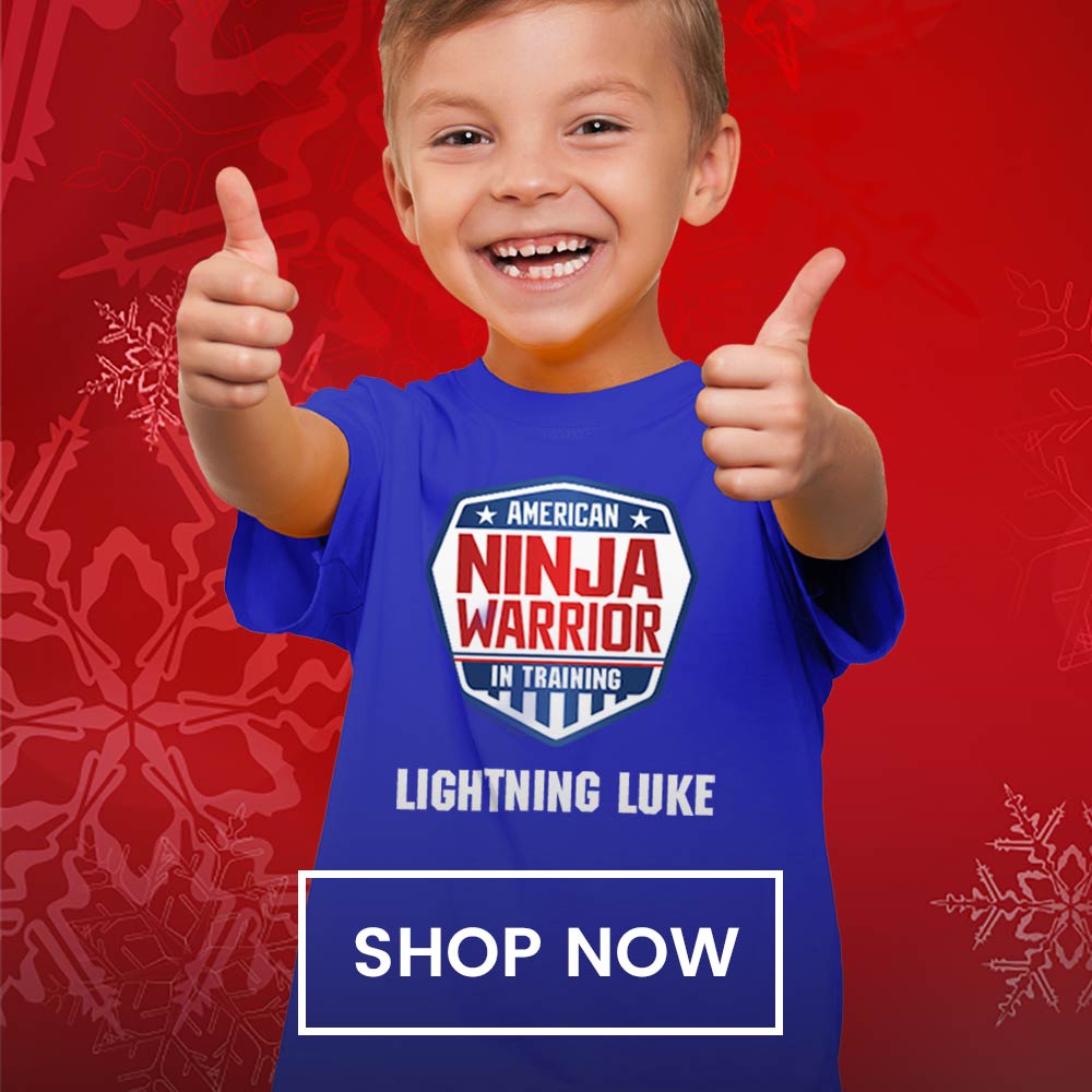 Personalized American Ninja Warrior In Training Kids T-Shirt