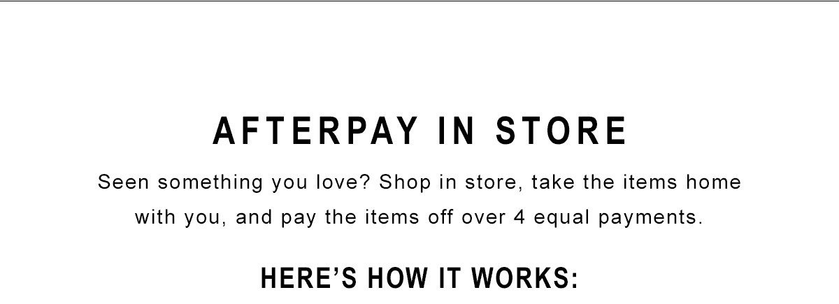 spendless afterpay in store