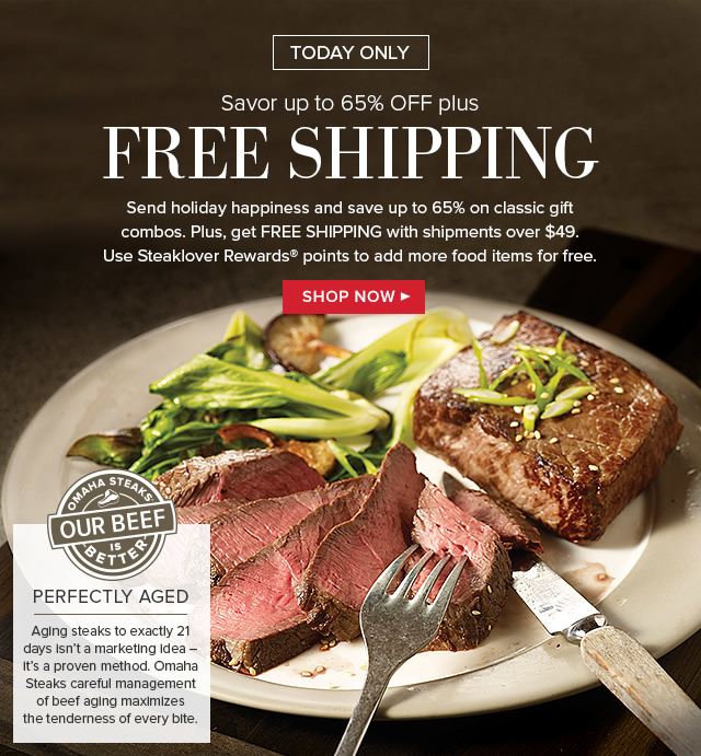 Omaha Steaks HolidayReady Combos SHIPPED FREE Milled
