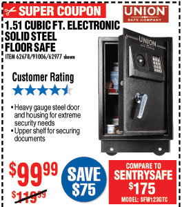 1.51 cu. ft. Electronic Floor Safe