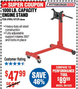 1000 lb. Capacity Engine Stand