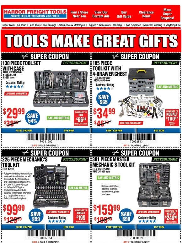 Harbor Freight Tools Tools Make Great Gifts Milled