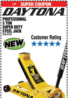3 Ton Daytona Professional Steel Floor Jack - Super Duty