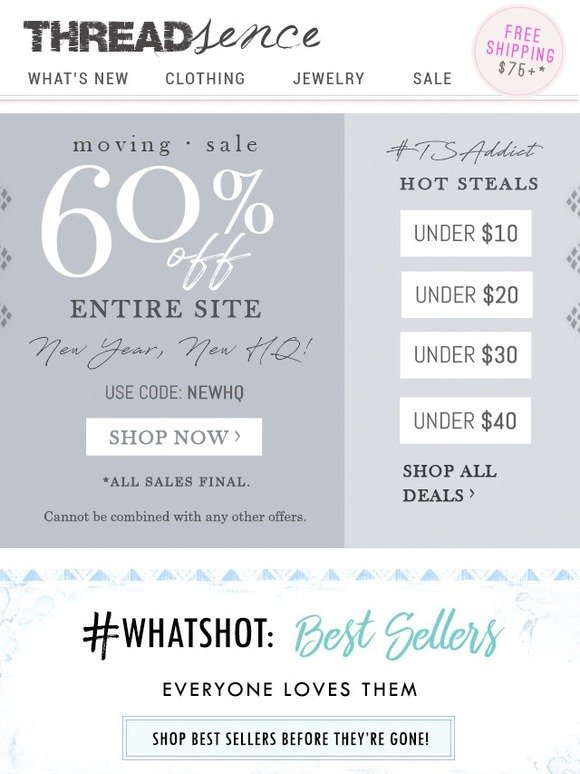 60% Off EVERYTHING - Get the Best Before It's Too Late!