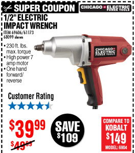 1/2 in. Heavy Duty Electric Impact Wrench