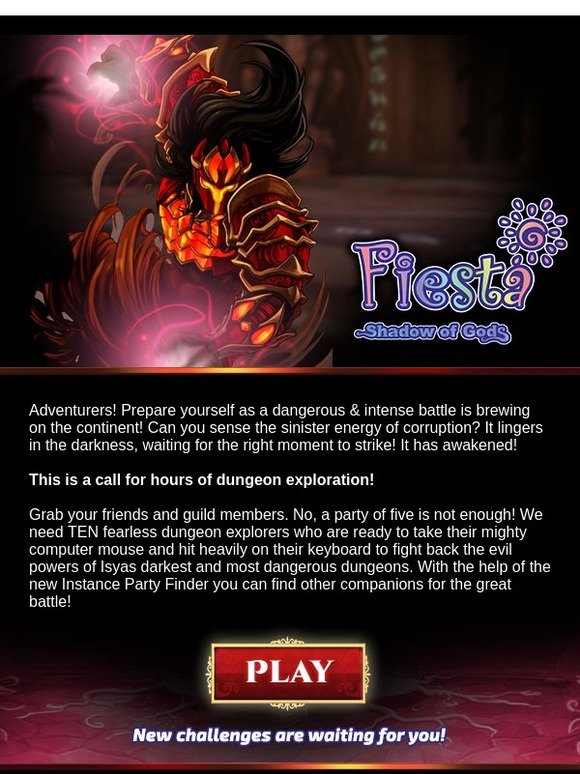 Shadow of Gods - Major Patch in Fiesta Online!