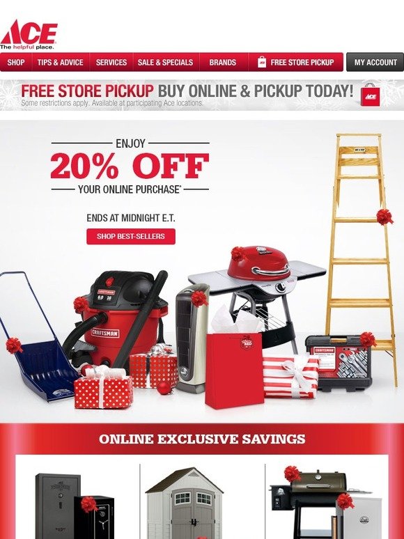 Ace Hardware 20 Off Online Only! Milled