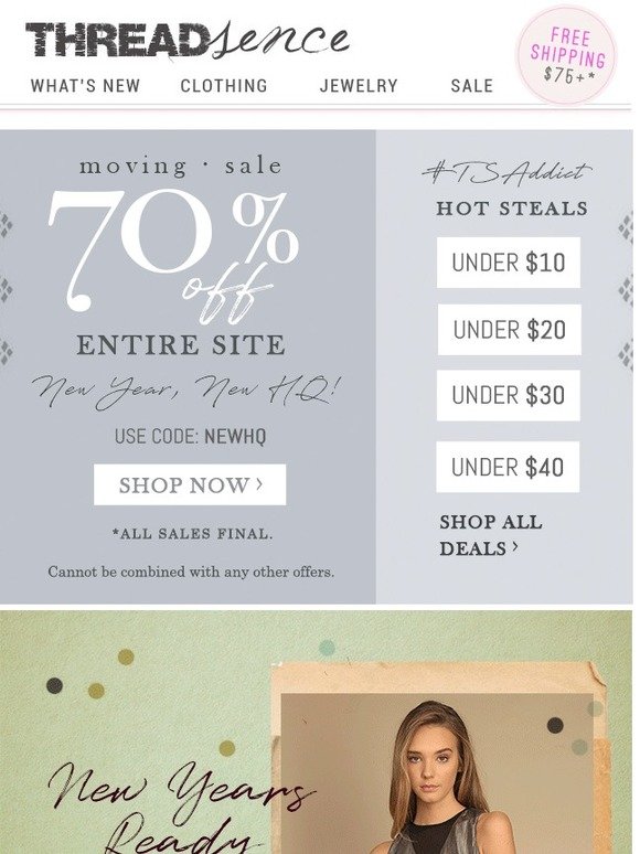 Moving Sale NOW 70% off Sitewide!  3..2..1..!