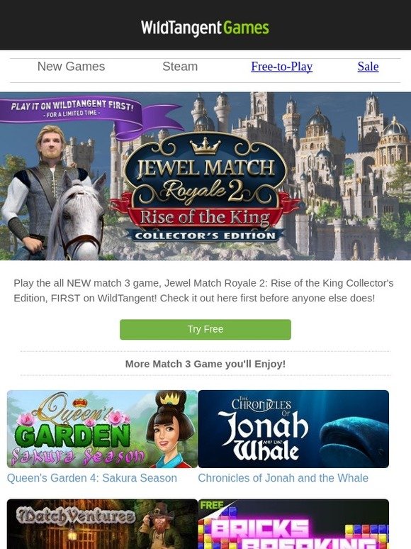 WildTangent Games Play Jewel Match Royale 2 FIRST on WildTangent! Milled