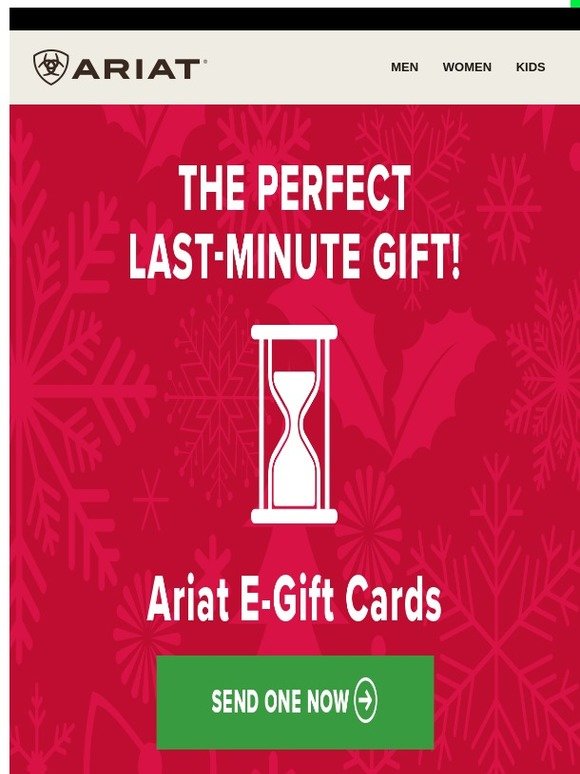 Ariat International, Inc.: Miracles Do Exist! E-Gift Cards From Ariat | Milled