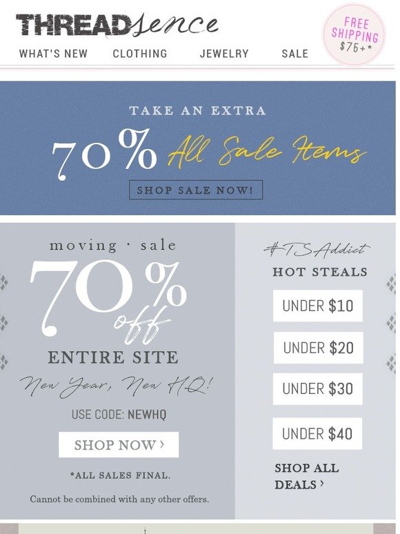 70% off SITEWIDE - Final Days!