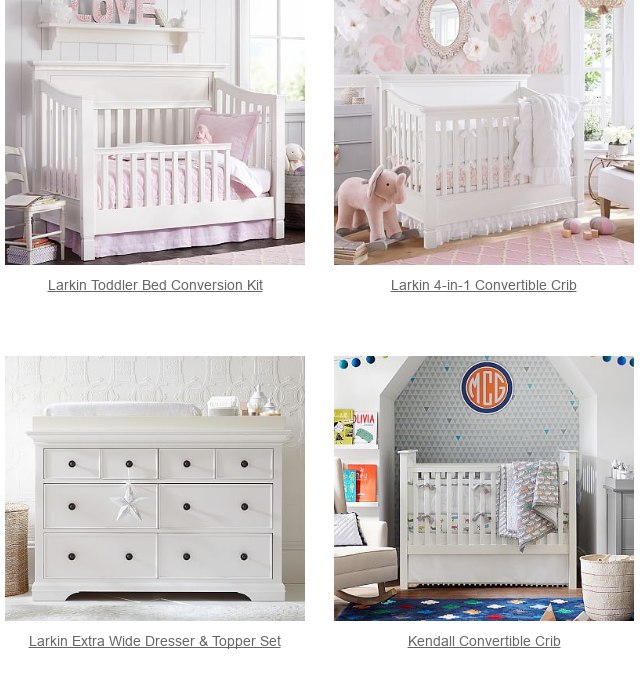 pottery barn larkin crib conversion kit Incredible Savings