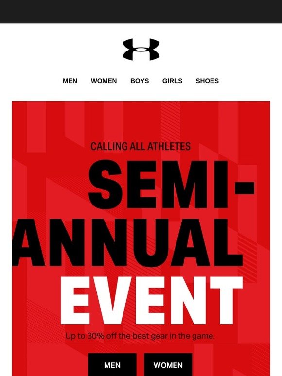 under armour semi annual sale