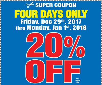 Harbor freight new years hotsell day sale