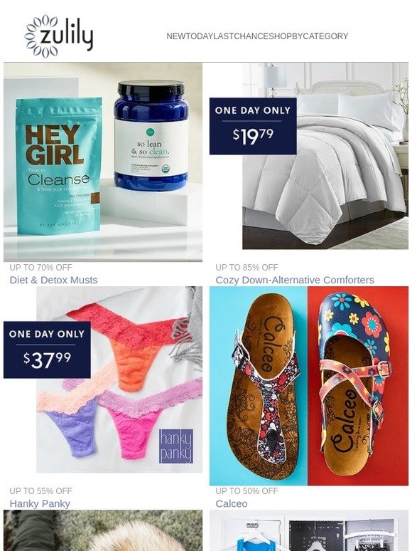 Zulily Hanky Panky ONE DAY only Calceo Lolë, Gaiam & fitness picks