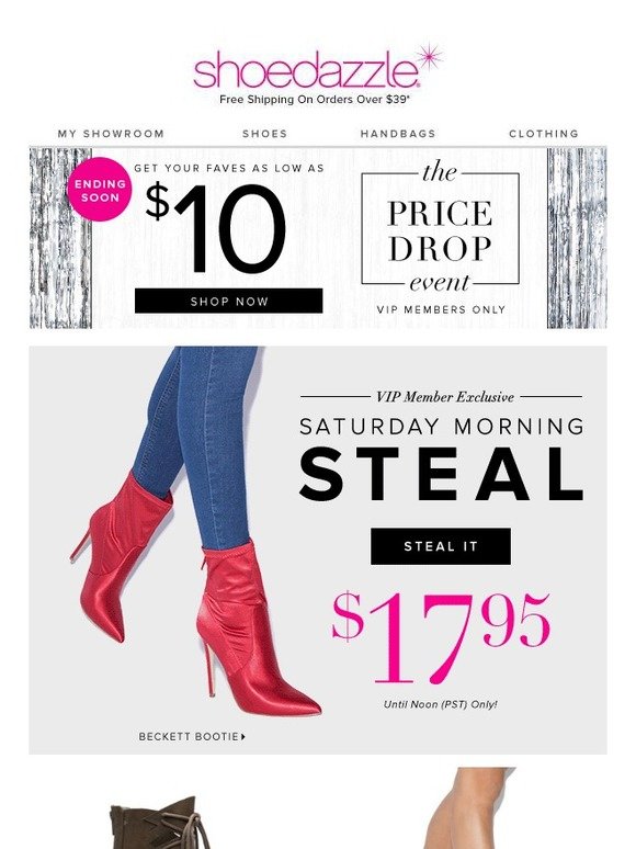 shoedazzle $10 boot sale