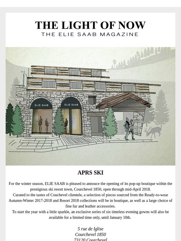 ELIE SAAB OPENS A SEASONAL BOUTIQUE IN COURCHEVEL