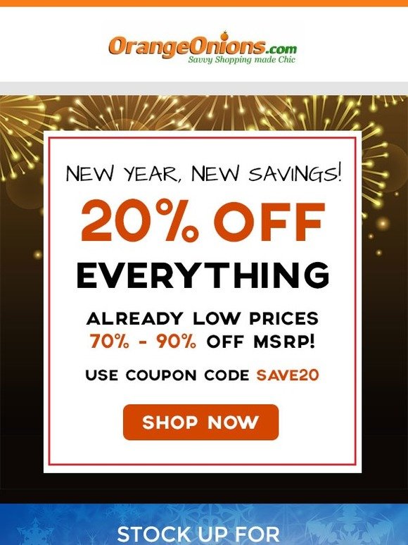 New Year, New Savings! Save 20% on EVERYTHING on Our Website + Cool Snow Toys!