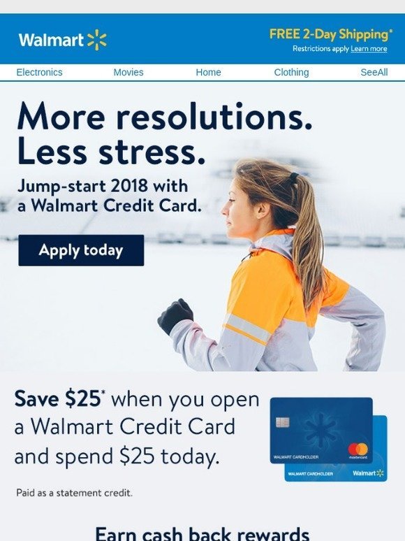 Walmart Spend 25 Get 25 When You Open A Walmart Credit Card Today Milled