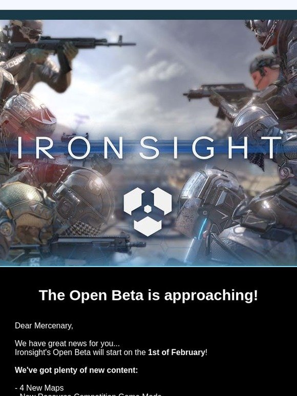 Ironsight - The Open Beta is approaching!