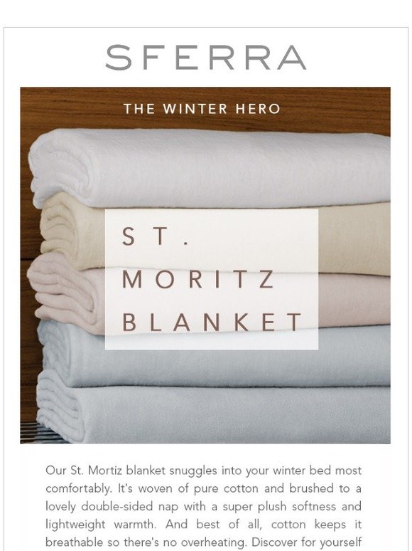 Sferra Our Plush Cotton Blanket To Marvel Over Milled