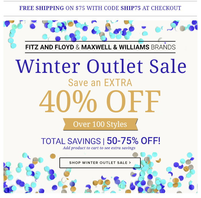 Winter Outlet Sale, Save an Extra 40% Off