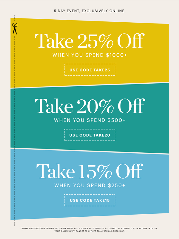 Effy Our Biggest Sale of the Year Ends Tomorrow Milled