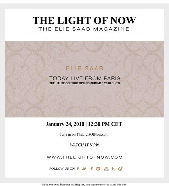 Today, live from Paris
