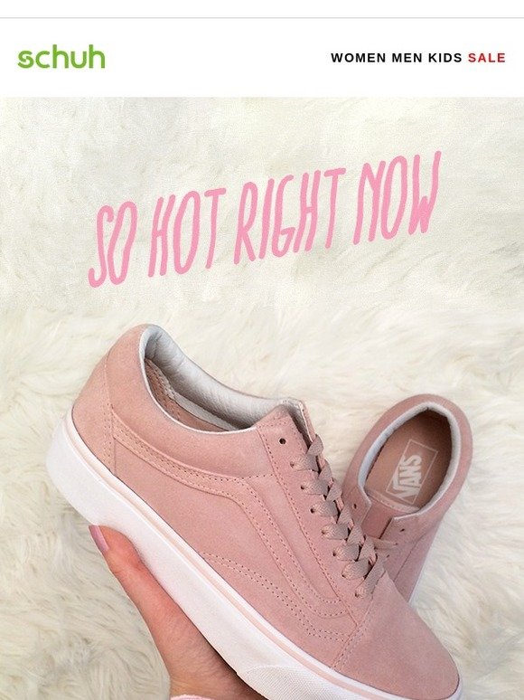 pink suede platform vans