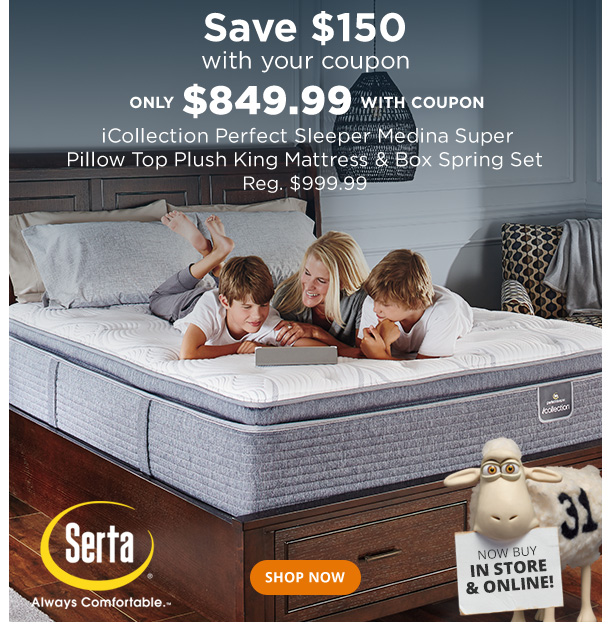 Serta medina sale super pillow top