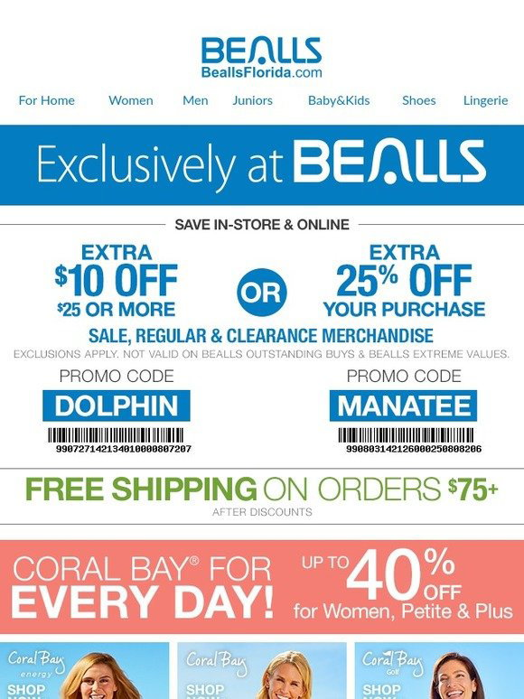 Bealls Stores: You Can Only Get These Here! Plus, Take $10 Off $25