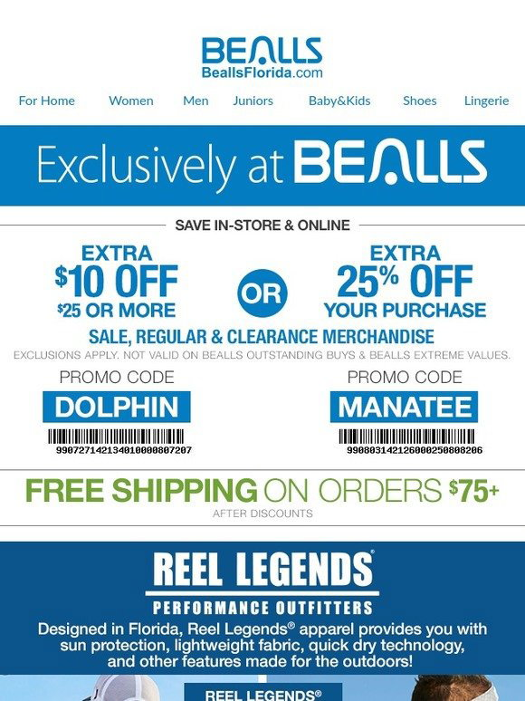 Bealls Stores: Brands You ❤️ Exclusively at Bealls, Extra 25% Off Your  Purchase or $10 Off $25