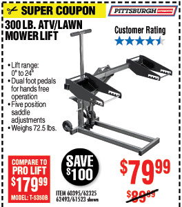 300 lb. ATV/Lawn Mower Lift