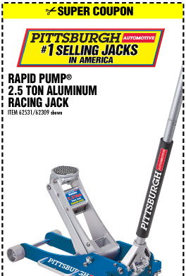 2.5 Ton Aluminum Racing Floor Jack with Rapid Pump