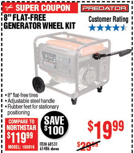 8 in. Never-Flat Generator Wheel Kit