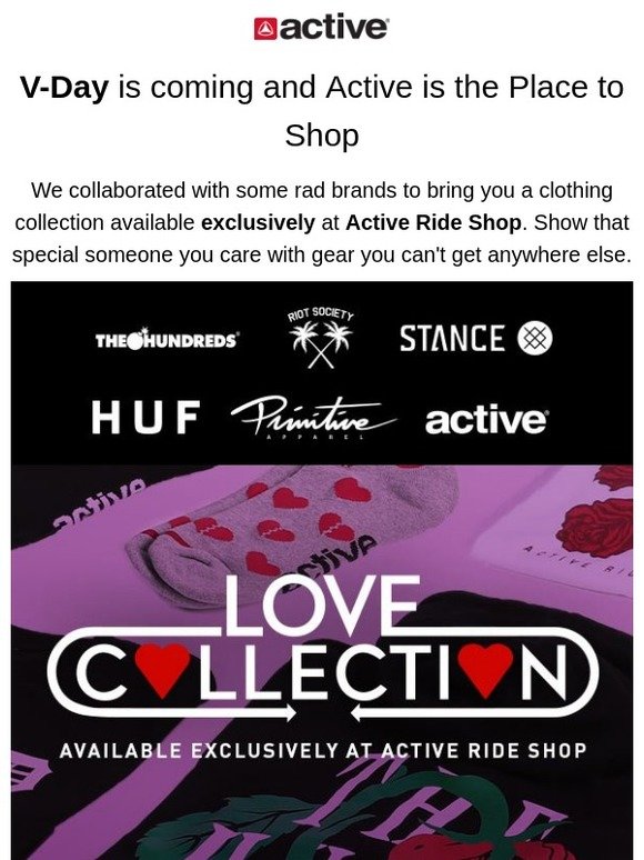 Active Ride Shop The Love Collection 💓 Exclusively at Active Ride Shop