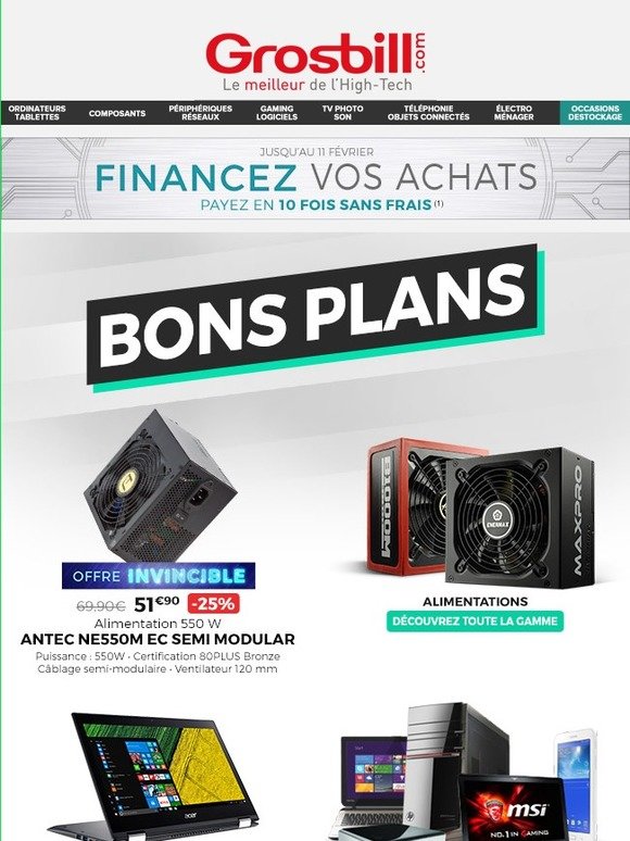 GrosBill Payer facilement c’est bien, en 10 fois sans frais c’est mieux ! (1) Milled