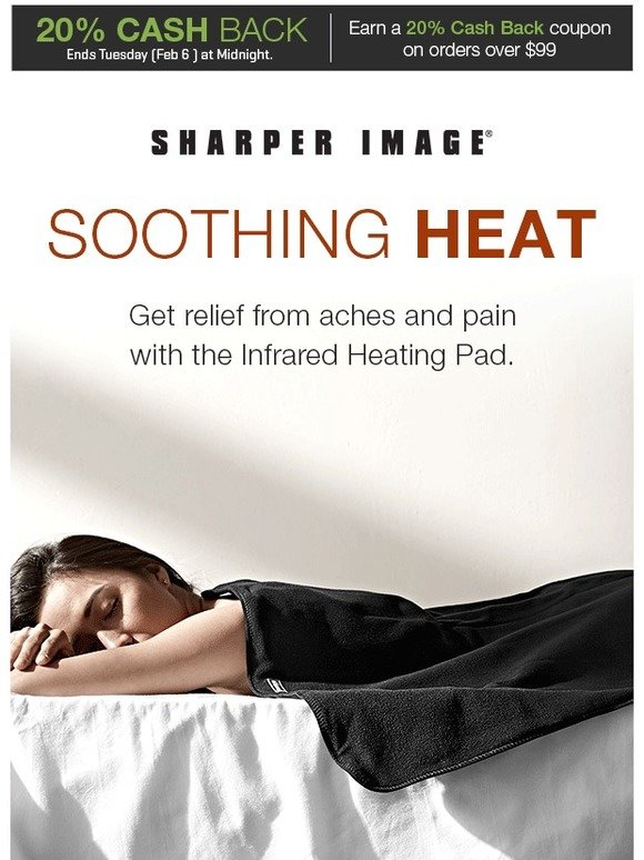 Sharper Image Feel relief with our Infrared Heating Pad. Milled