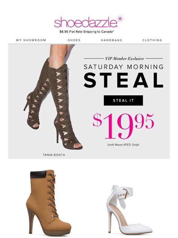 shoedazzle $10 boot sale