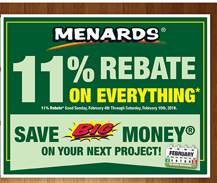 Menards: 11% Off Everything* This Week | Milled